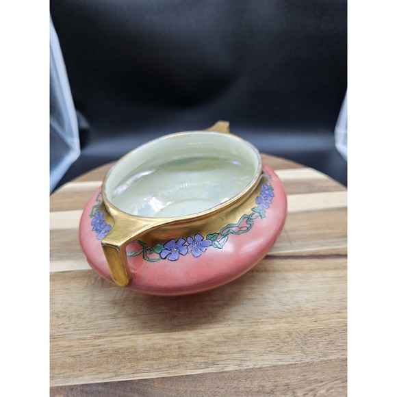 O & E G Royal Austria Gold Trim Porcelain Bowl With Handles Signed & Numbered‎ - Picture 2 of 8